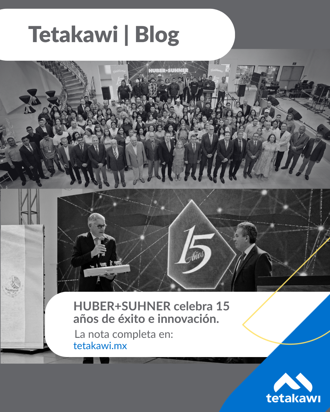 Huber Suhner celebra aniversario con tetakawi en Empalme, Sonora