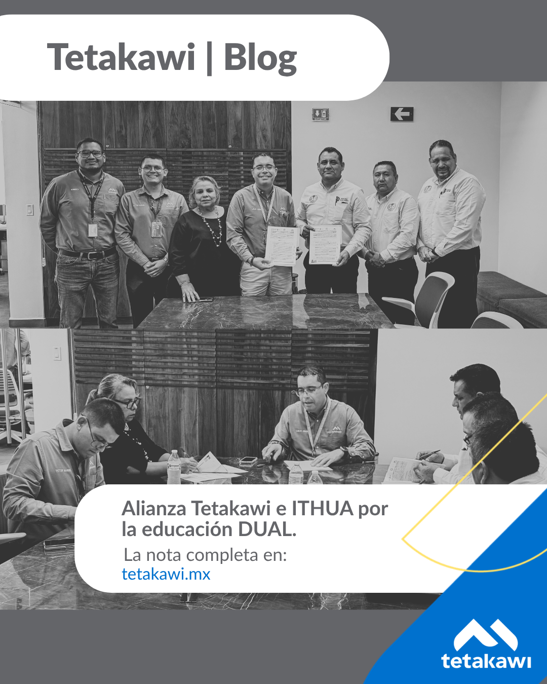alianza entre Tetakawi e ITHUA para el modelo DUAL en educacion
